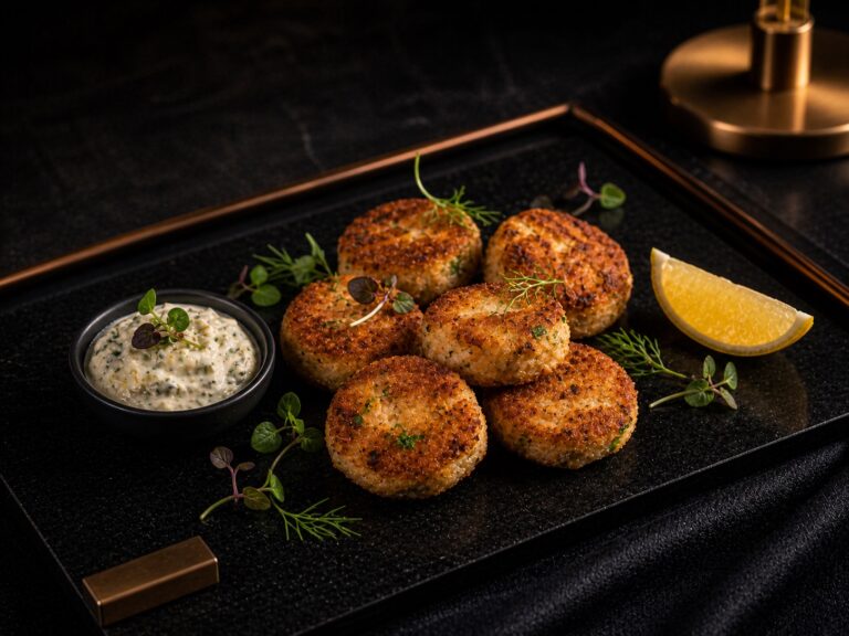 Hausgemachte Mini-Fischfrikadelle